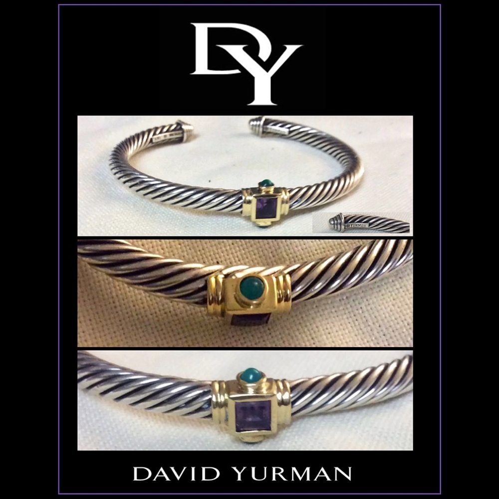 Yurman amethyst & green onyx renaissance bracelet